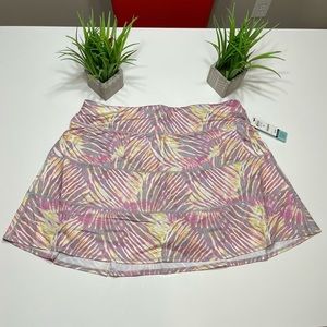 Ideology Plus Size Tropical-Print Tiered Skort